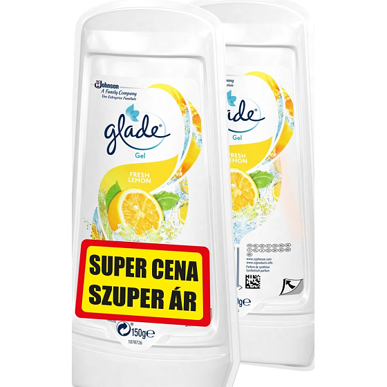 Glade Fresh Lemon - Fresh lemon gel air freshener 2 x 150 g, duopack