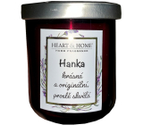 Heart & Home Sweet cherry soy scented candle with Hank's name 110 g