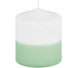 Emocio Soaking horizontal matt green candle cylinder 70 x 80 mm