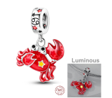 Sterling Silver 925 Luminous - Sign of the Zodiac Cancer, pendant for bracelet