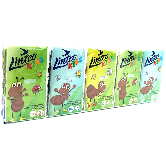 Linteo Kids Ant mini paper tissues 3 ply 10 x 10 pieces