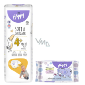 Bella Happy Maxi Plus 4+ 9 - 15 kg baby diaper panties 40 pieces + Bella wet wipes for babies 10 pieces