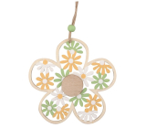 Wooden flower for hanging 11,5 cm