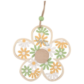 Wooden flower for hanging 11,5 cm