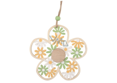 Wooden flower for hanging 11,5 cm