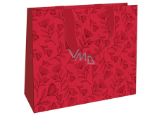 Nekupto Gift paper bag with embossing 30 x 23 x 12 cm Red flowers