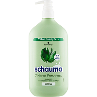 Schauma Shampoo 7 Herbs Freshness for Normal to Oily Hair, 750 ml