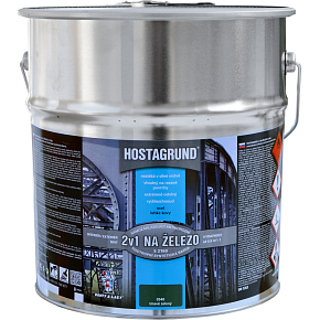 Hostagrund 2v1 S2160 base and top coat for metal, 0199 black, 9 l