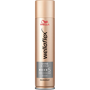 Wellaflex Shine & Hold Hair Spray, Fixation 5, 400 ml