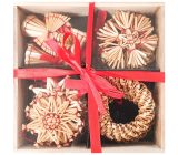 Straw ornaments 16 pieces