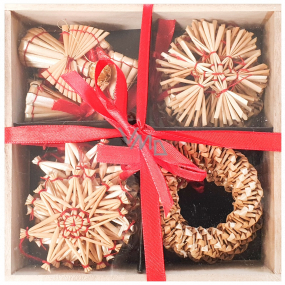 Straw ornaments 16 pieces