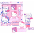 Hello Kitty Floating soap 50 g + shower gel 50 ml + lip balm 4.5 g + bathcloth 1 piece girl cassette