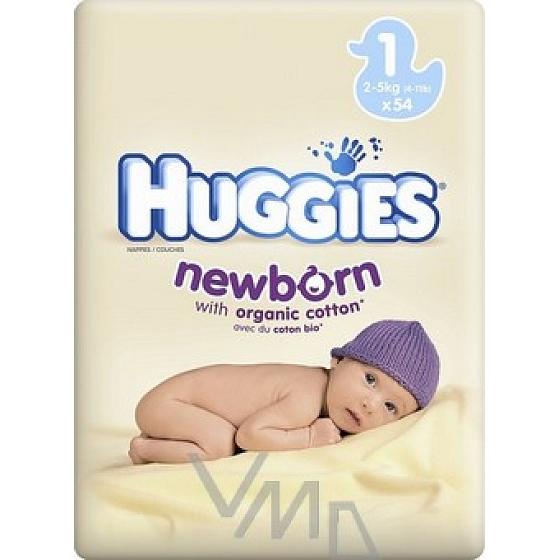 Huggies Newborn size 1, 2 - 5 kg, diaper panties 54 pieces