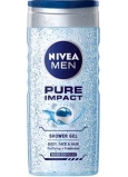 Nivea Men Pure Impact shower gel for body, face and hair 250 ml