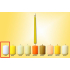 Lima Candle Smooth Metal White Conical 22 x 250 mm 1 piece