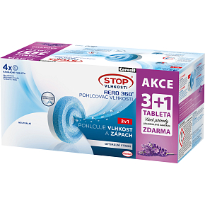 Ceresit Stop Moisture Aero 360° Dehumidifier Replacement Cartridge, Lavender 4× 450 g