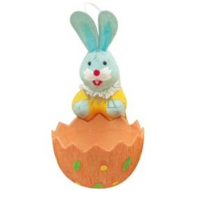 Bunny with a basket orange 12 x 6 cm