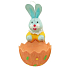Bunny with a basket orange 12 x 6 cm