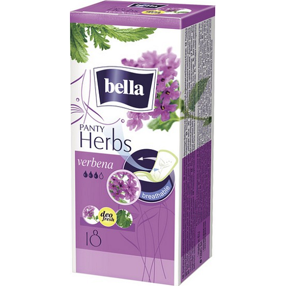 Bella Herbs Verbena scented panty liners 18 pieces