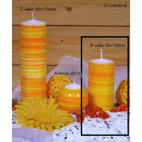 Lima Twist candle orange cylinder 50 x 100 mm 1 piece