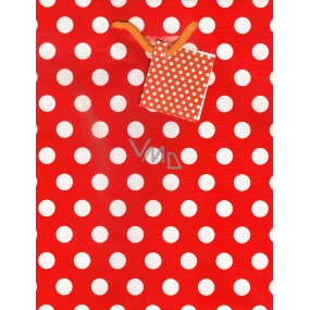 Nekupto Gift paper bag 23 x 18 x 10 cm Red white polka dot 1 piece 1148 30 KFM