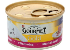 Gourmet Gold Cat Hovězí jemná konzerva pro dospělé kočky 85 g