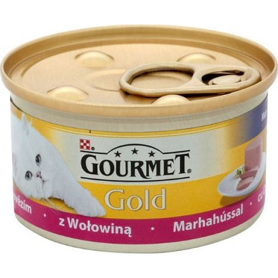 Gourmet Gold Cat Beef Delicate Canned Food for Adult Cats 85 g