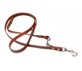 B&F Leather leash Grazl pattern acorn-dark brown 1.8 x 240 cm
