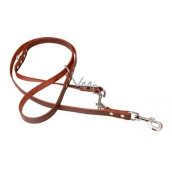 B&F Leather leash Grazl pattern acorn-dark brown 1.8 x 240 cm