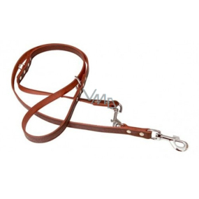 B&F Leather leash Grazl pattern acorn-dark brown 1.8 x 240 cm