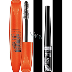 Rimmel London Scandaleyes Reloaded Mascara 001 Black 12 ml + Scandaleyes Bold Waterproof Eyeliner 001 Black 2.5 ml, duopack