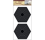 Wall stickers hexagon black 60 x 32 cm