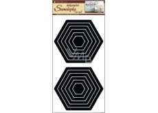 Wall stickers hexagon black 60 x 32 cm