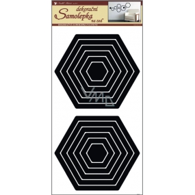 Wall stickers hexagon black 60 x 32 cm