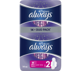 Always Platinum Ultra Super Plus Duo sanitary pads with wings 14 pieces