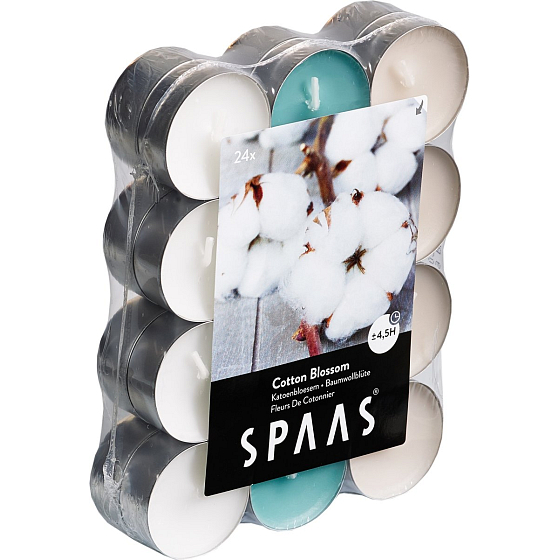 Spaas Cotton Blossom - Cotton scented tealights 24 pieces