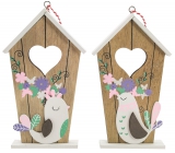 Wooden birdhouse 17.5 cm for hanging / standing 1 piece