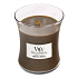 WoodWick Amber & Incense - Ambergris and incense scented candle with wooden wick and lid glass medium 275 g