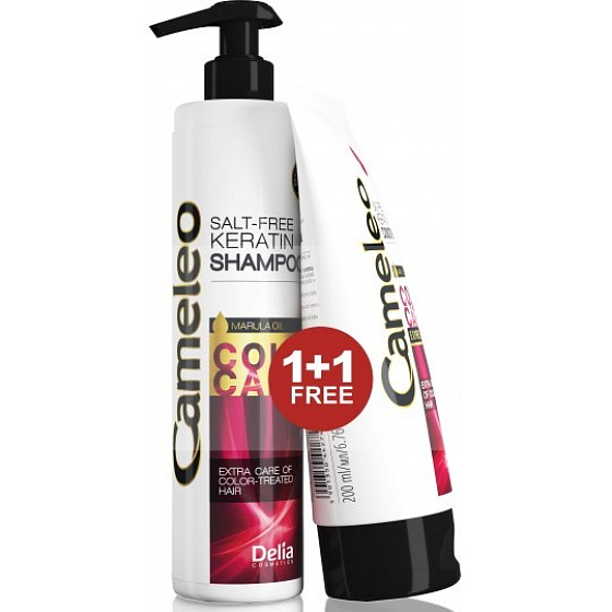 Delia Cosmetics Cameleo BB Keratin shampoo for colored and highlighted hair 250 ml + conditioner 200 ml, duopack