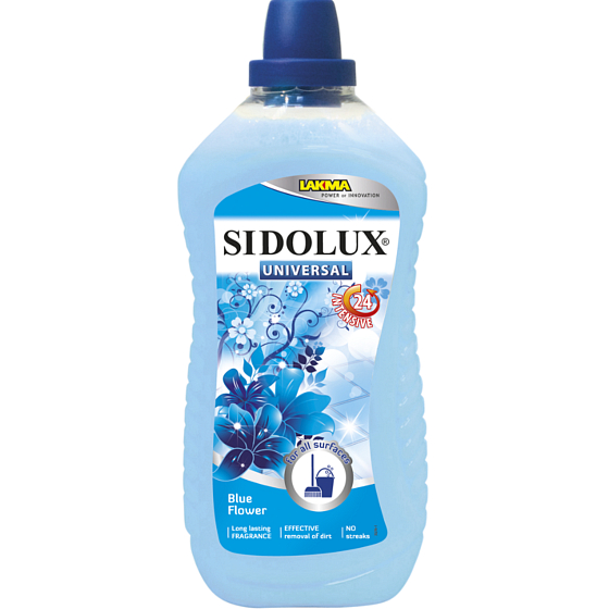 Sidolux Universal Soda Blue flowers detergent for all washable surfaces and floors with a unique composition of Soda Power 1 l