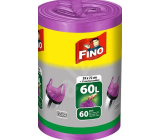 Fino Color Trash bags with handles purple, 13 µ, 60 liters 59 x 72 cm, 60 pieces