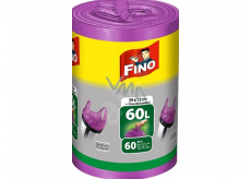 Fino Color Trash bags with handles purple, 13 µ, 60 liters 59 x 72 cm, 60 pieces