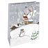 Nekupto Gift paper bag 14 x 11 x 6.5 cm Christmas winter landscape snowman WBS 1914 02