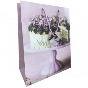 Nekupto Gift paper bag 32.5 x 26 x 13 cm Cake with blackberries 2023 40 L - KFL