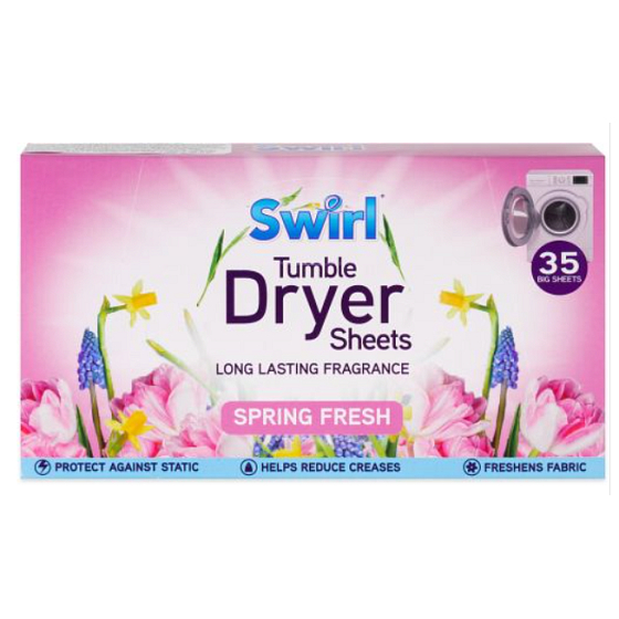 Swirl Spring Fresh Scented Dryer Napkins 35 pieces