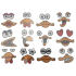 Arpex Egg stickers Funny faces 24 pieces