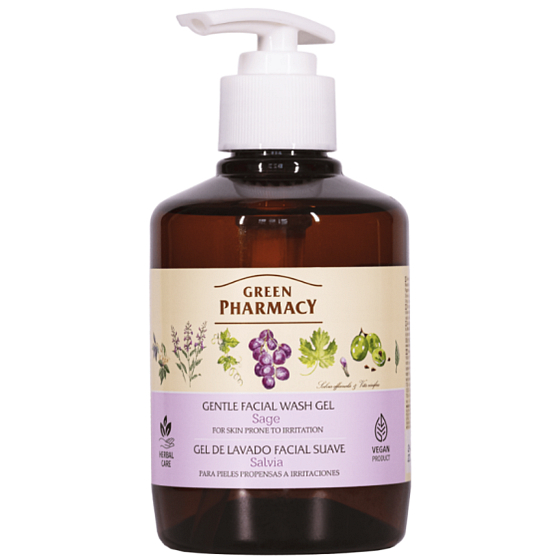 Green Pharmacy Sage Gentle Facial Cleansing Gel for irritation-prone skin 270 ml