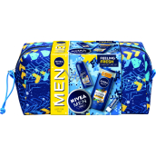 Nivea Men Feeling Fresh Tangerine Mule shower gel 250 ml + Tangerine Mule antiperspirant roll-on 50 ml + Creme cream 150 ml + Labello for Men Active Care lip balm 4.8 g + cosmetic bag, cosmetic set for men