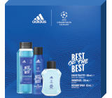 Adidas UEFA Champions League Best of The Best eau de toilette 100 ml + shower gel 250 ml + deodorant spray 150 ml, gift set for men