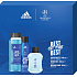 Adidas UEFA Champions League Best of The Best eau de toilette 100 ml + shower gel 250 ml + deodorant spray 150 ml, gift set for men